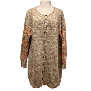 Sundance Wool Blend Long Button Cardigan, Gray, XL